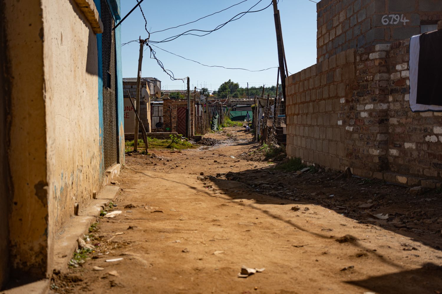 Residential lane in a South African township